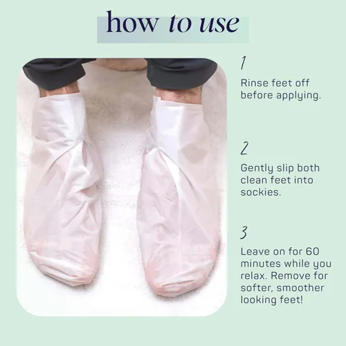 Miniatura 7 de Spa Life - Juego de calcetines hidratantes y bálsamo reparador de pies de menta refrescante para hombre, máscara hidratante revitalizante
