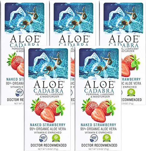 Miniatura 8 de Aloe Cadabra Lubricante Personal Saborizado y Humectante Vaginal, Lubricante de Aloe Orgánico Comestible para Hombres, Mujeres y Parejas, Sin
