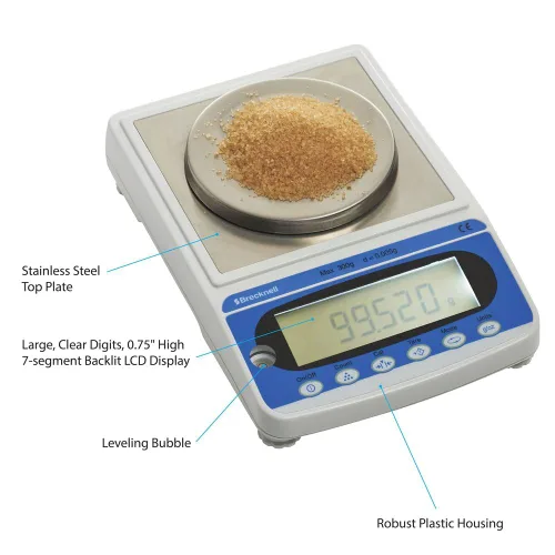 Miniatura 3 de Brecknell Balanza de pesaje de precisión, 21.16 oz x 0.00 oz (MBS-600)