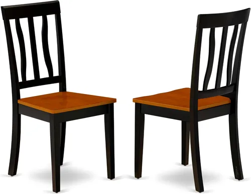 Miniatura 4 de East West Furniture AVAT7-BLK-W Juego de mesa de comedor moderno de 7 piezas consta de una mesa de madera ovalada con hoja de mariposa y 6 sillas