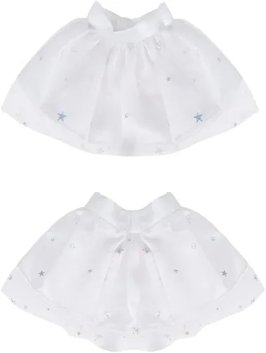 Miniatura 4 de E-TING 3 piezas de vestido de Santa para muñeca elfo, accesorios de Navidad (falda blanca + falda de lunares verdes + falda a rayas rojas y blancas)
