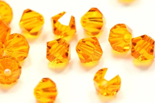 Miniatura 20 de 100 piezas auténticas Preciosa de 3 mm (0,12 pulgadas) cuentas sueltas de cristal bicono facetado pequeño amatista púrpura compatibles con cristales