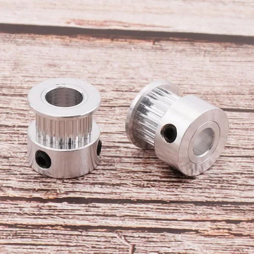 Miniatura 6 de Paquete de 5 poleas GT2 16 dientes 0.197 in diámetro 16T correa dentada rueda de polea aluminio para impresora 3D