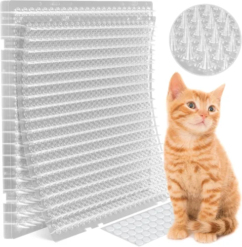 Petfolio Paquete de 12 Alfombrillas Repelentes para Gatos - Alfombrilla de Púas para Gatos de 16 x 13 Pulgadas con Púas de 1 Pulgada es un