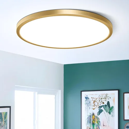 Miniatura 19 de Lámpara de techo LED de montaje empotrado de 12 pulgadas, 24 W (equivalente a 240 W), 3200 lm, luz blanca diurna de 5000 K, IP40, luces de techo