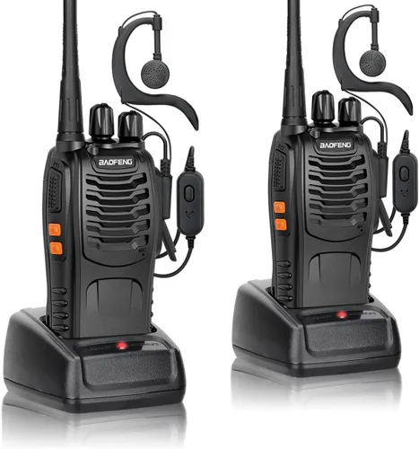 Walkie Talkies de largo alcance para adultos, radios walkie talkies recargables con auriculares, radios de 2 vías, transceptor de mano UHF,
