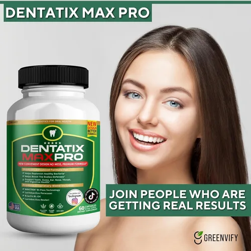 Miniatura 6 de Dentatix Max Pro para la salud de las encías y los dientes y el aliento fresco, 40 mil millones de UFC Probióticos orales avanzados para el mal