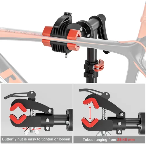 Miniatura 4 de CXWXC Soporte de reparación de bicicletas - Soporte de mantenimiento de montaje en banco - Soportes de trabajo para bicicletas de montaña
