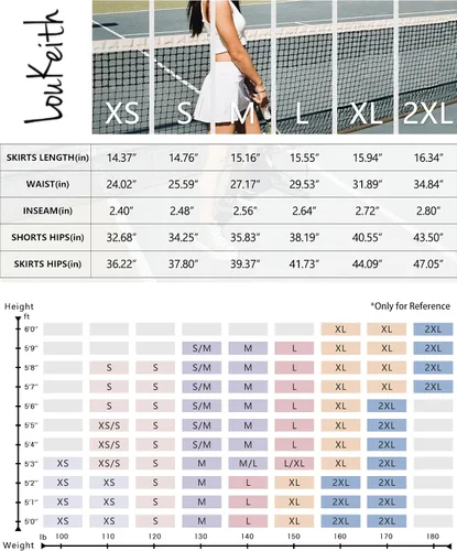 Miniatura 6 de LouKeith - Faldas pantalón deportivas de tenis y golf para mujer, pantalones cortos, de verano y con bolsillos para correr y entrenar