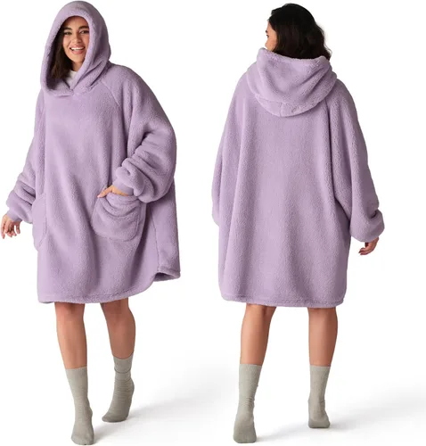 Miniatura 15 de Bedsure Manta con capucha portátil, regalos para el Día de la Madre para mujeres, sudadera con capucha cálida y acogedora para mujeres y hombres