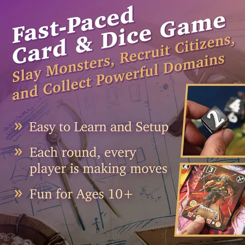 Miniatura 3 de Valeria Card Kingdoms Juego de mesa – Estrategia y rodar dados con gestión de recursos – Diversión para adolescentes, adultos, noche