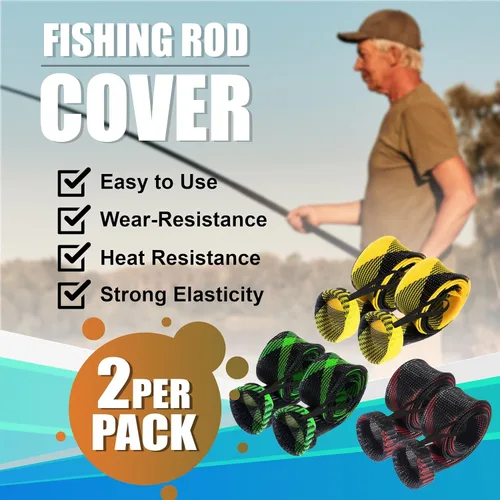 Miniatura 2 de Fundas para caña de pescar Reaction Tackle - Mangas y cubiertas para cañas de pescar para Baitcasting y Spinning - Se ajustan hasta cañas de 7 pies