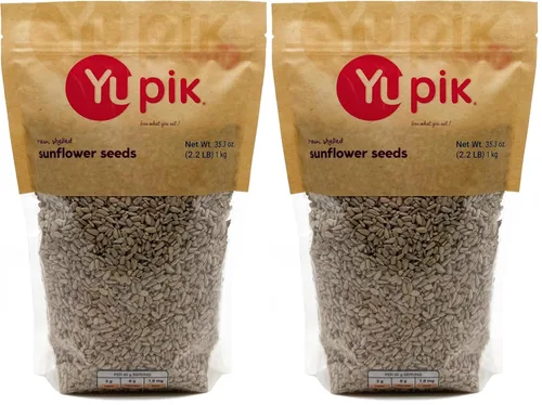 Yupik Semillas, Granos de Girasol Crudos Sin Cáscara, 2.2 lb (Paquete de 2)