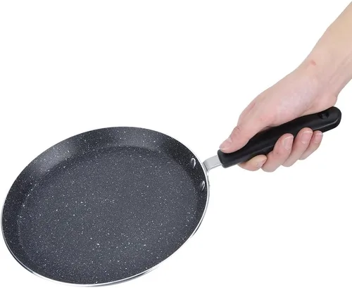 Miniatura 8 de Yosoo Sartén antiadherente, utensilios de cocina de aleación de aluminio de calentamiento rápido con mango a prueba de calor para desayuno