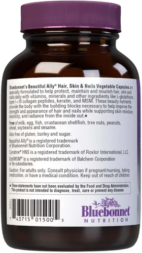 Miniatura 3 de Bluebonnet Nutrition Beautiful Ally - Colágeno hidrolizado de vacas alimentadas con pasto, péptidos de colágeno tipo 1 y 3, sin OMG, sin gluten, sin