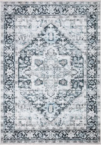 Miniatura 3 de Bloom Rugs Alfombra lavable antideslizante de 2 x 3 pies – Alfombra tradicional oriental azul mezclilla para sala de estar, dormitorio, comedor