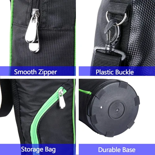 Miniatura 3 de Estuche de viaje para palos de golf, bolsa plegable con base dura, para práctica de campo de práctica, ligera, bolsa de transporte para 7 clubes
