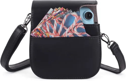 Miniatura 4 de Phetium Instant Mini 12 - Funda protectora para cámara compatible con Instax Mini 12 11, bolsa de piel sintética con bolsillo y correa de hombro