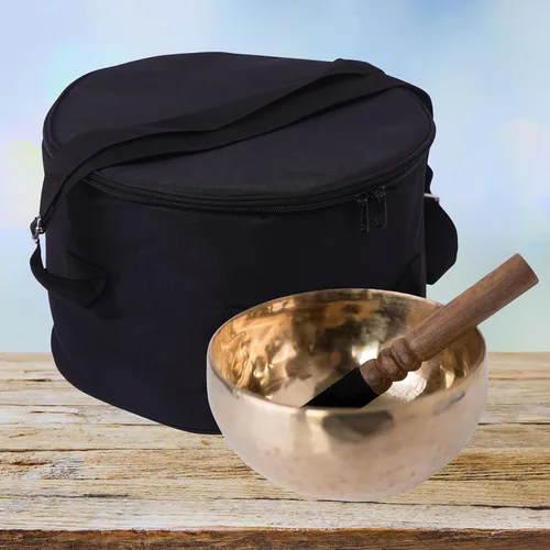 Miniatura 5 de Estuche de transporte para cuenco cantante, bolsa acolchada negra de 12 pulgadas, soporte para cuenco de sonido, bolsa de cuenco de cristal