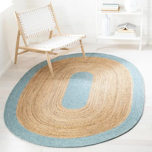 Miniatura 15 de SAFAVIEH Braided Collection BRD910B - Alfombra redonda de yute reversible de 3 pies, color beige y natural, hecha a mano