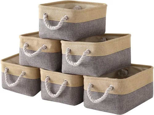 Miniatura 37 de TheWarmHome Contenedores de almacenamiento para estantes, tamaño mediano, 3 unidades, 13.8 pulgadas de largo x 9.8 pulgadas de ancho x 6.7 pulgadas