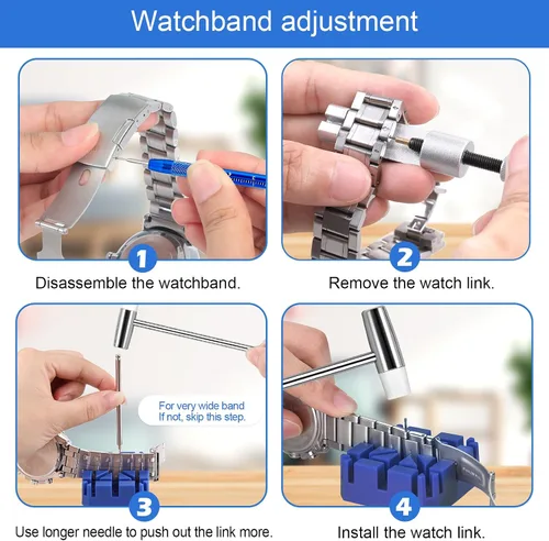 Miniatura 2 de JOREST Watch Repair Kit, for Watch Battery Replacement & Watch Link Removal and Resizing & Watch Opener, Watch Repair Screwdriver Set, Watch Wrench
