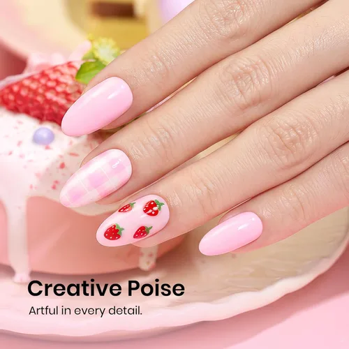 Miniatura 141 de Beetles - Esmalte de uñas de gel rosa claro, 0.5 fl oz, color rosa bebé, esmalte de gel que se absorbe con luz UV LED, arte de uñas de verano, salón