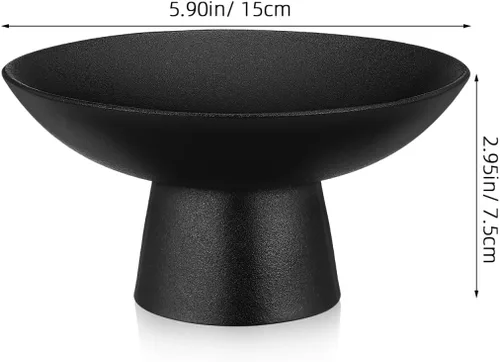 Miniatura 4 de Cabilock Bandeja de frutas de cerámica con patas altas para frutero decorativo para encimera de cocina, ideal para fiestas, aperitivos, postres