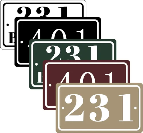 Miniatura 20 de Placa de dirección acrílica personalizada, letrero de dirección horizontal, utilizado para casa, puerta, calle o buzón Hengkuan-2
