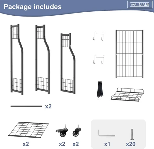 Miniatura 6 de WALMANN Soporte para bolsa de golf de garaje, almacenamiento grande para bolsas de golf con accesorios de golf, estantes de almacenamiento