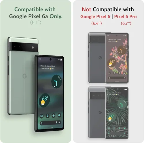 Miniatura 2 de TUDIA MergeGrip [grado militar] Funda protectora para Google Pixel 6a (2022), [probada en caídas], de doble capa, a prueba de golpes, delgada, Gris