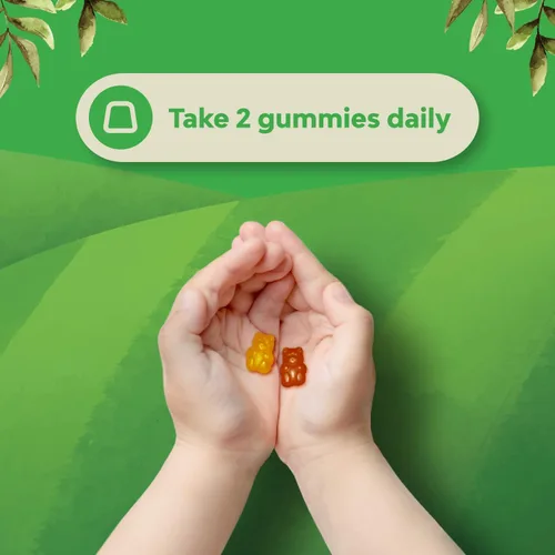 Miniatura 4 de Gomitas multivitamínicas a base de plantas para niños, multivitamínico para niños, apoyo inmunológico con vitaminas A, C, D3, E, B6 y B12, zinc