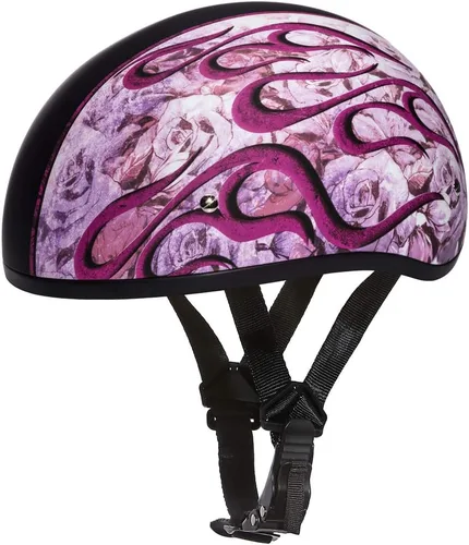 Miniatura 30 de Daytona Helmets - Medio casco de motocicleta con diseño de calavera y huesos cruzados – Aprobado DOT [Gráficos]