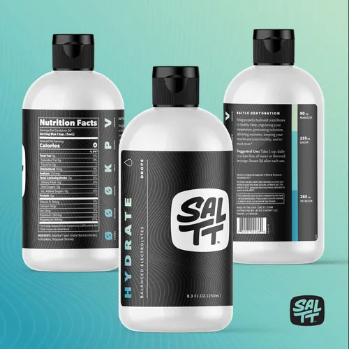 Miniatura 9 de SALTT Hydrate - Gotas de electrolitos - Dietas Keto - Ayuno intermitente - Apoyo inmunológico - Sin gluten y azúcar - Paleo - Minerales de sodio