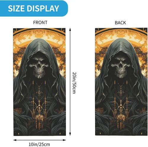 Miniatura 4 de CASGTNZ grim reaper angel skull Death Dark Neck Gaiter Face Cover Balaclava Gaiter Mask for Men Women Bandana for Motorcycle Cycling Riding Skiing