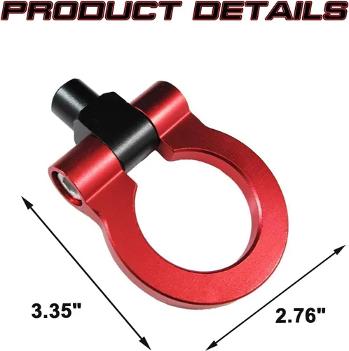 Miniatura 5 de JDM - Gancho de remolque para parachoques delantero y trasero de aluminio para Nissan 370Z GTR Juke Infiniti G37 QX70 FX35 Rojo