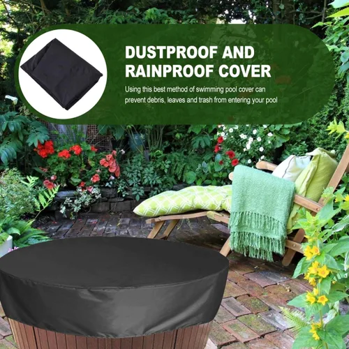 Miniatura 6 de DOITOOL Cubierta redonda para bañera de hidromasaje, cubierta antipolvo para piscina, resistente al agua, manta solar térmica, para vida al aire