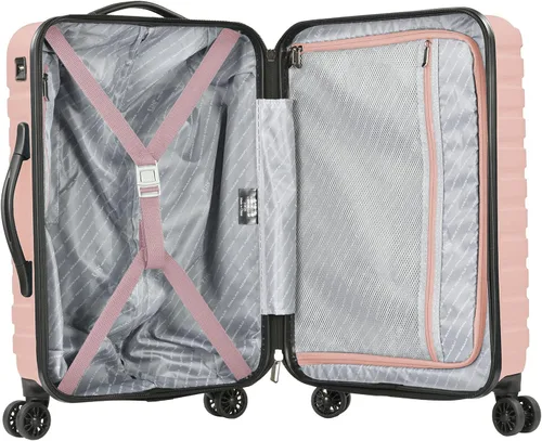 Miniatura 7 de U.S. Traveler Boren - Maleta de viaje de policarbonato resistente con 8 ruedas giratorias, asa de aluminio
