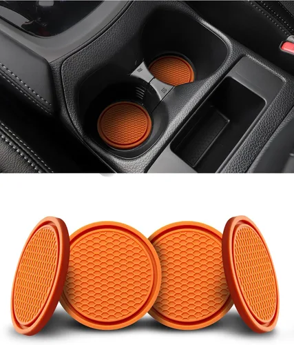 Miniatura 15 de 4 paquetes de posavasos para coche, portavasos universales con bandera americana de silicona antideslizante, accesorios para el interior del coche