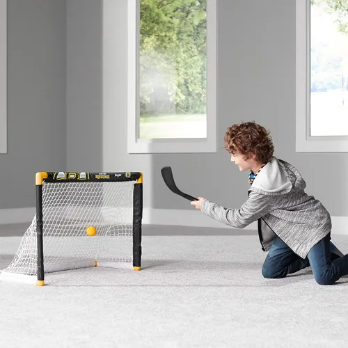 Miniatura 2 de Franklin Sports NHL - Juego de mini hockey para niños, portería de hockey sobre rodilla, pelota + 2 palos, juego de juguetes para interiores