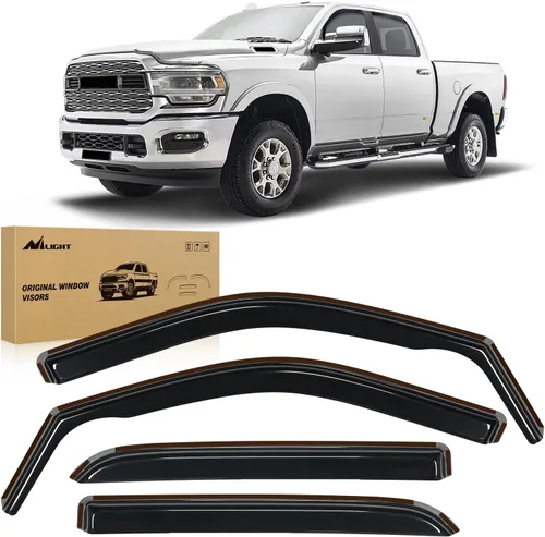 Miniatura 14 de Nilight protectores de lluvia para canal para Ram 1500 2009 2010 2011 2012 2013 2014 2015 2016 2017 2018 Crew Cab, 2019-2023 Ram 1500 Classic Body