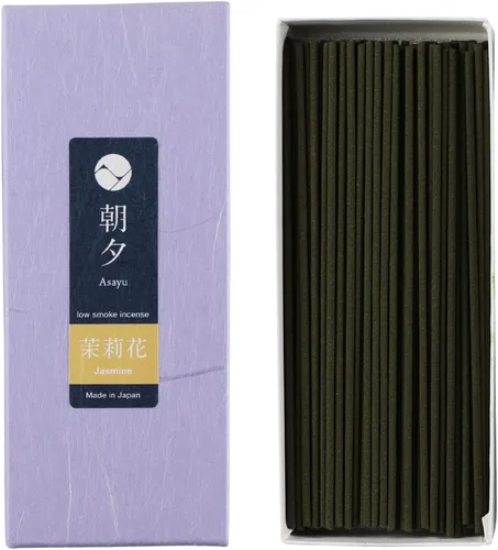 Miniatura 12 de Asayu Japan Varitas de incienso con bajo humo para meditación matutina o nocturna, relax o yoga, hecho en Japón 1.41 oz - Jardín Zen japonés