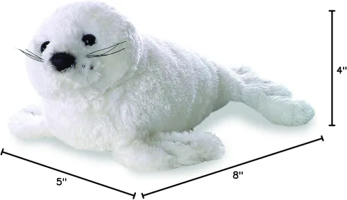 Miniatura 2 de Aurora® - Adorable Mini Flopsie™ peluche de foca arpa - Animal de peluche, facilidad para jugar, compañero eterno - Blanco, 8 pulgadas