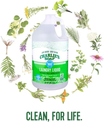 Miniatura 8 de Charlie's Soap Detergente líquido para ropa sin fragancia, 160 cargas (128 onzas, 1 paquete)