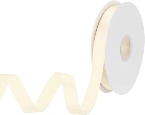 Miniatura 268 de MECCANIXITY Cinta de satén de 3/8 pulgadas de 50 yardas, de grogrén, de seda sólida, fina para ramo de boda, para regalo del día de San Valentín