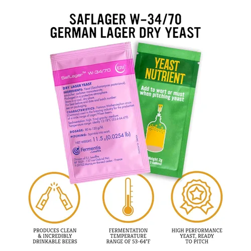 Miniatura 2 de Craft A Brew - Levadura SafLager W-34/70 - Levadura seca de cerveza alemana - Para Lagers artesanales - Ingredientes para elaboración casera