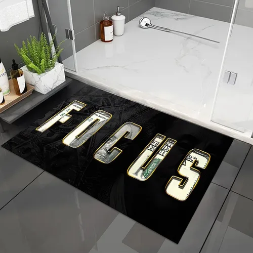 Miniatura 5 de GUBIYU Money Rug - Alfombra negra de 100 dólares con respaldo antideslizante, 23.6 x 35.4 pulgadas Blanco y negro 012