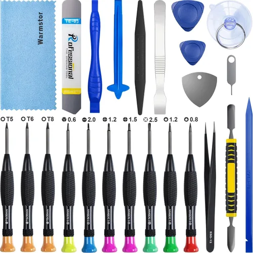 Juego de destornilladores de 24 piezas de apertura, repuesto de pantalla, kit de herramientas de reparación de batería para Fix Apple iPhone 17 16