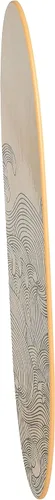 Miniatura 3 de Creative Co-Op Decoración de pared de tabla de surf decorativa costera, rayas rojas y azules superpuestas sobre madera natural, se cuelga vertical u