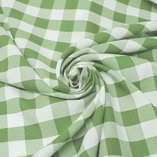 New Creations Fabric & Foam Inc, 58/59 pulgadas de ancho, 100% poliéster popelina a cuadros (verde manzana, 1 yarda)